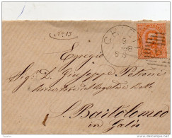 1888  LETTERA CON ANNULLO CHIETI - Storia Postale