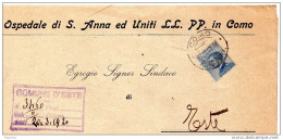 1920  LETTERA  CON ANNULLO  COMO - Poststempel