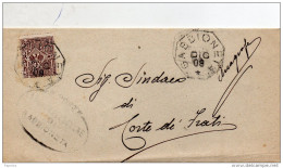 1909 LETTERA CON ANNULLO GABBIONETA CREMONA - Storia Postale