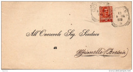1906  LETTERA  CON ANNULLO CREMONA - Storia Postale