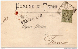 1894  LETTERA  CON ANNULLO TERNI - Marcophilia