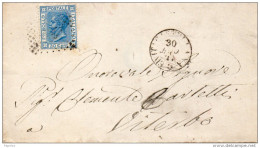 1877 LETTERA CON ANNULLO CIVITA CASTELLANA  VITERBO - Marcophilie