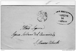 1874 LETTERA CON ANNULLO SALERNO - Storia Postale