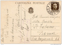 1937  CARTOLINA   CON ANNULLO PONTE CHIASSO  COMO - Interi Postali