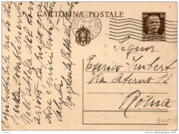 1939  CARTOLINA CON ANNULLO FORTE DEI MARMI LUCCA - Entero Postal