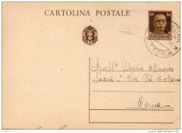 1940  CARTOLINA CON ANNULLO TERRACINA LITTORIA - Interi Postali