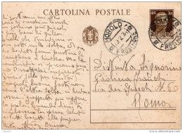 1934  CARTOLINA CON ANNULLO MOROLO FROSINONE - Entiers Postaux