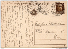 1934 CARTOLINA CON ANNULLO    VICENZA - Entero Postal