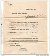 1875    LETTERA CON ANNULLO BRESCIA - Storia Postale