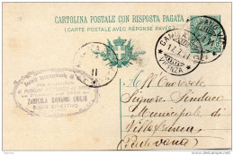 1911 CARTOLINA CON ANNULLO CAMISANO  VICENZA - Entiers Postaux