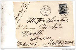 1910  LETTERA CON ANNULLO  VICENZA - Poststempel