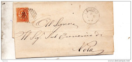 1882   LETTERA CON ANNULLO LAURO  AVELLINO - Storia Postale