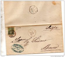 1880 LETTERA CON ANNULLO BIENNO BRESCIA + BRENO - Marcophilie