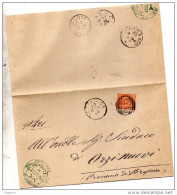 1884 LETTERA CON ANNULLO GAZZANICA BERGAMO - Poststempel