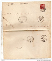 1889 LETTERA CON ANNULLO TAGLIUNO BERGAMO - Marcophilie