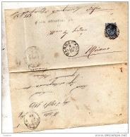 1879 LETTERA CON ANNULLO BARBARANO VICENZA - Storia Postale