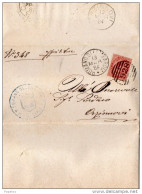 1884 LETTERA CON ANNULLO ROMANO DI LOMBARDIA BERGAMO - Storia Postale