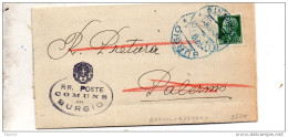 1942 LETTERA CON ANNULLO BURGIO  AGRIGENTO - ANNULLO AZZURRO - Marcofilie