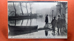 CPA (75) Inondations De Paris .1910. Quai Des Grands Augustins.  (7A.758)d - Alluvioni Del 1910