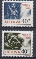 LITHUANIA 1996 Mourning Day MNH(**) Mi 613-614 #Lt1128 - Lithuania