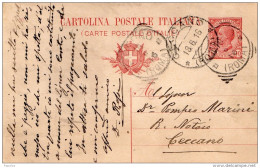 1916 CARTOLINA CON ANNULLO  PIPERNO + CECCANO ROMA - Stamped Stationery
