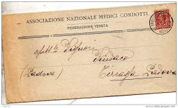 1923  LETTERA CON ANNULLO  ARQUA POLESINE ROVIGO  - ASS. NAZ. MEDICI CONDOTTI - Storia Postale