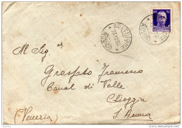 1938   LETTERA CON ANNULLO BOTTRIGHE  ROVIGO - Storia Postale