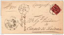 1891   LETTERA CON ANNULLO BADIA   POLESINE ROVIGO - Storia Postale