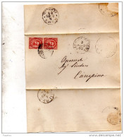 1880  LETTERA CON ANNULLO FABRICA DI ROMA VITERBO - Marcophilia