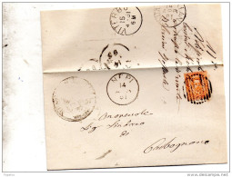 1881    LETTERA CON ANNULLO NEPI VITERBO - Poststempel
