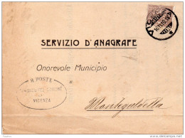 1910 LETTERA CON ANNULLO VICENZA - Storia Postale