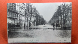CPA (75) Inondations De Paris. 1910. Passerelle Boulevard Haussmann.  (7A.764) - Alluvioni Del 1910