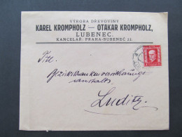 BRIEF Lubenec - Luditz Žlutice K. Krompholz Ca. 1930 // P9868 - Cartas & Documentos