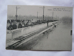 CPA 75 PARIS : CRUE DE LA SEINE 1910 : Pont De Tolbiac - Puentes