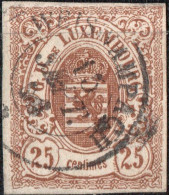 Luxemburg 1859 25 C Brown - 1859-1880 Wappen & Heraldik