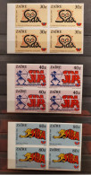 Zaïre - 1335/1337 - Blocs De 4 - Non Dentelé - Ongetand - Imperforated - Sida - 1990 - MNH - Unused Stamps