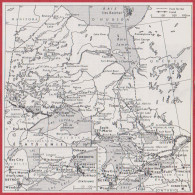 Province De L'Ontario. Canada. Carte Avec Voie Ferrée Et Canal. Larousse 1960. - Historische Dokumente