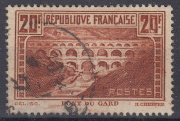TIMBRE FRANCE PONT DU GARD N° 262 TYPE IIB OBLITERATION LEGERE - COTE 50 € - Used Stamps