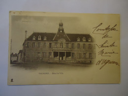 FRANCE   POSTCARDS VALOGNES HOTEL DE VILLE 1908 POSTMARK PISA  STAMPS - Otros & Sin Clasificación