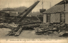 INONDATIONS DE PARIS LES DEGATS QUAI DU LOUVRE - Paris Flood, 1910