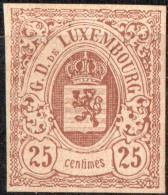 Luxemburg 1859 Fake 25 C Brown - 1859-1880 Coat Of Arms