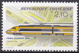 Frankreich, 1984, Mi.Nr. 2460, MNH **, Erster Posttransport Durch Hochgeschwindigkeitszug TGV.  Transport Du Courrier - Nuovi