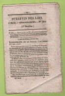 1834 BULLETIN DES LOIS FRANCE VENEZUELA - PONT A LAGNIEU 38 SUR LE RHONE - PONT SAINT PERREUX 56 SUR L'OUST - PONT ROUEN - Gesetze & Erlasse