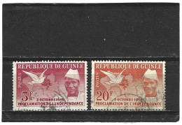 GUINEE - République  1959   Y.T.  N° 3  à  7   Incomplet  Oblitéré - Guinee (1958-...)