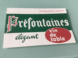 Buvard  - Préfontaines - Vin De Table - V