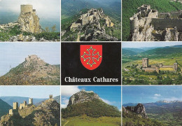 *CPM - CHATEAUX CATHARES - Multi-vues - Quéribus, Peyrepertuse, Lapradelle, Puilaurens, Aguilar, Puivert, Lastours, Etc- - Schlösser