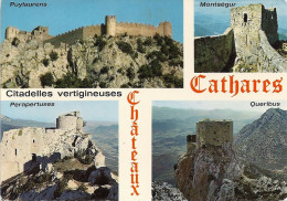 *CPM - CHATEAUX CATHARES - Multi-vues - Puylaurens, Montsegur, Peyrepertuse, Queribus - Castelli