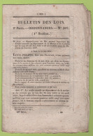 1834 BULLETIN DES LOIS - CREDITS MARINE ET COLONIES - PONT SUSPENDU SUR L'AIN A SERRIERES - Wetten & Decreten