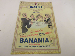 PLAQUE PUBLICITAIRE EMAILLEE BANANIA 100 ANS GOURMANDS 1912-2012 Taille 30x20cm - Plaques émaillées (après 1960)