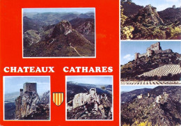 *CPM - CHATEAUX CATHARES - Multi-vues - Montségur, Quéribus, Peyrepertuse, Durfort, Aguilar, Lastours - Castles